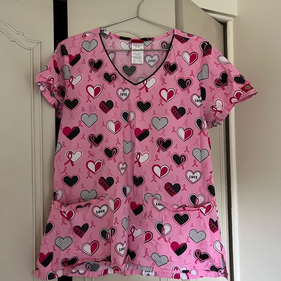 Dickies Tops Womens Breast Cancer Awareness Dickies Scrub Top